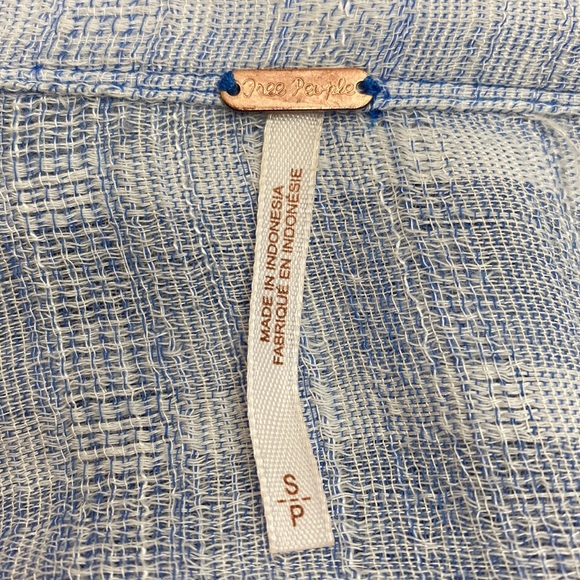 Free People Slouchy Sleeved Cotten Blend Button Down Oversized Shirt SZ S/P - Picture 10 of 16